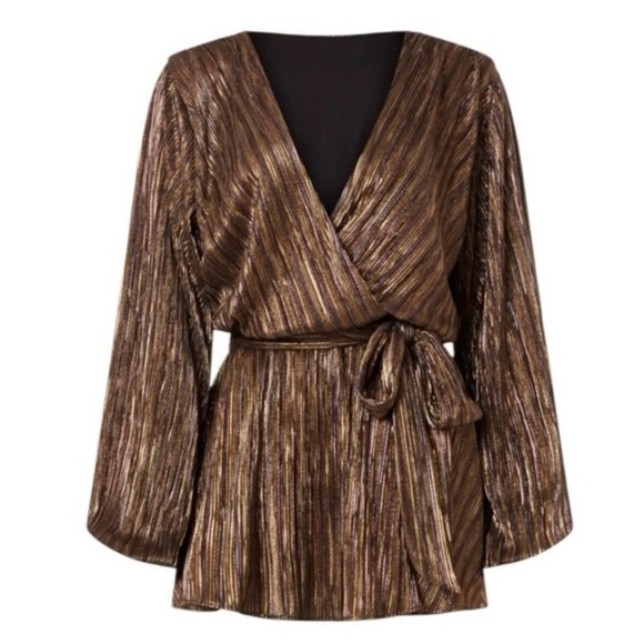 Ramy Brook Vinci Mini Dress Long Sleeve In Multicolor Metallic Size Medium - Picture 6 of 12